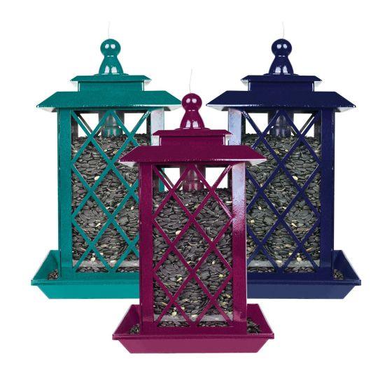 Wild Bird Feeder | Lantern Style | 2 Pound Capacity | Pinebush | Various Colours