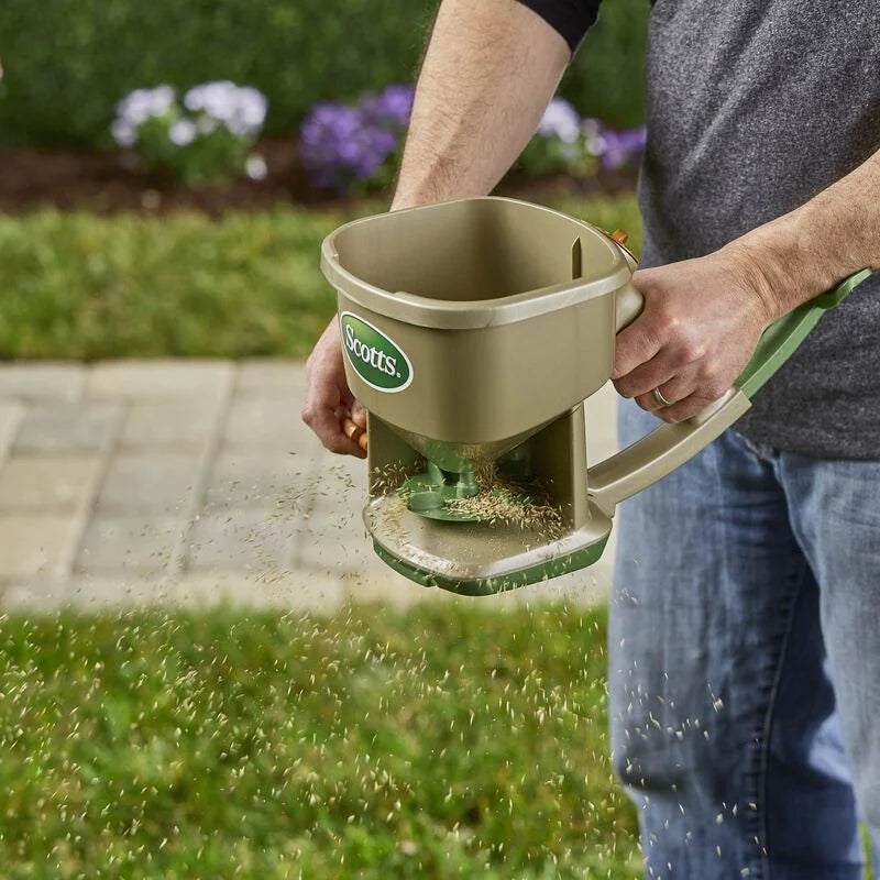 Broadcast Spreader | Seed, Fertilizer & Ice Melter | 3 Pound Capacity | Hand Crank | Scott's Whirl