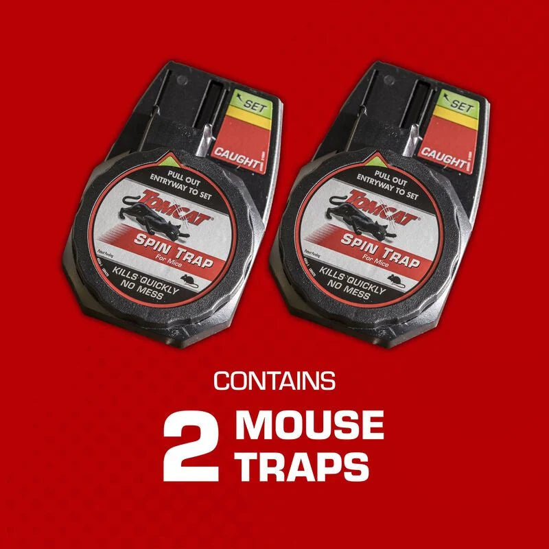 Mouse Trap | Easy Set | Disposable | Spin Trap | 2 Pack