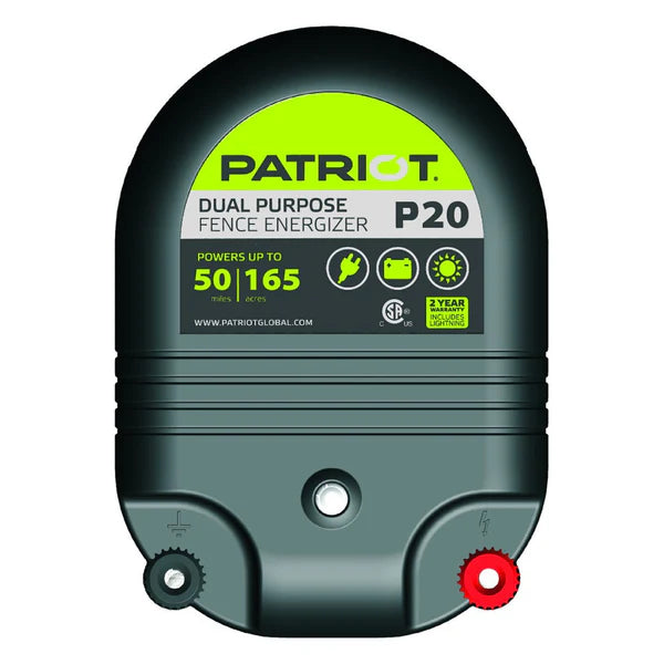 Patriot P20 Dual Purpose (12v/110V) Fence Charger