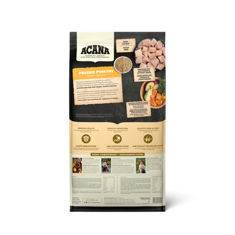 ACANA Classics Prairie Poultry Recipe Back 14.5kg Canada.tif