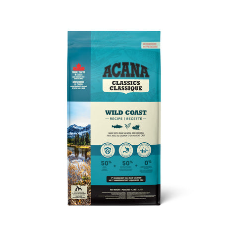 ACANA Classics Wild Coast Recipe Front 14.5kg Canada.tif