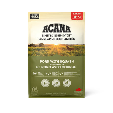 ACANA Singles Pork With Squash Recipe Front 5.4kg Canada.tif