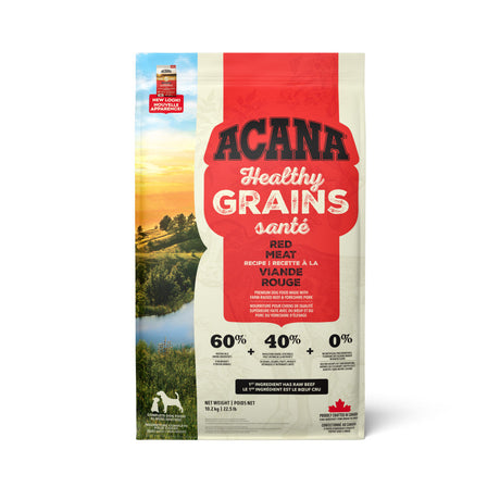 ACANA Healthy Grains Red Meat Front 10.2kg Canada.tif