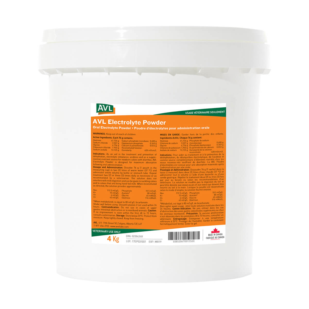 AVL Oral Electrolyte Powder HE for Calves