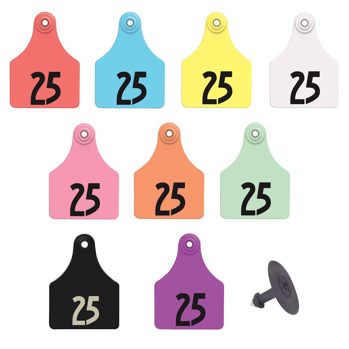 Allflex Global Maxi Numbered Ear Tags 25 pk | Cattle ID | Pre Numbered