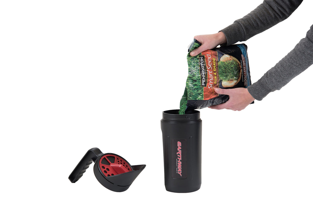 Broadcast Spreader | Seed, Fertilizer & Ice Melt | 3 Pound Capacity | Hand Held | Earthway 17012