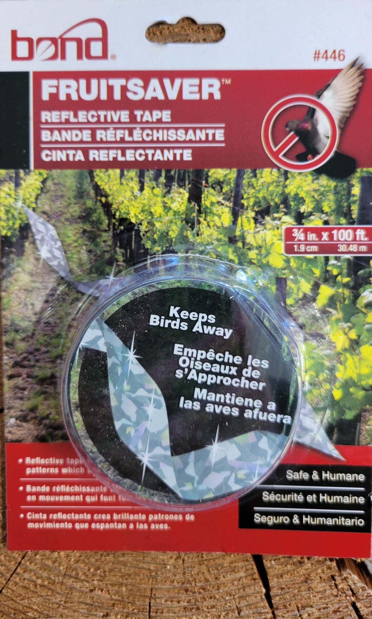 Bird Control Tape Red/Silver 3/4'/1"X100'/200'