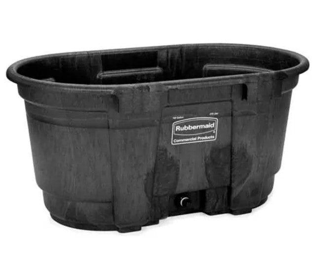Stock Tank | 100 Gallon | Black Oval | Rubbermaid 224