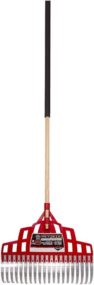 Garant 20" Leaf Rake - 20-Tine Poly & Steel Yard Rake with 54" Hardwood Handle