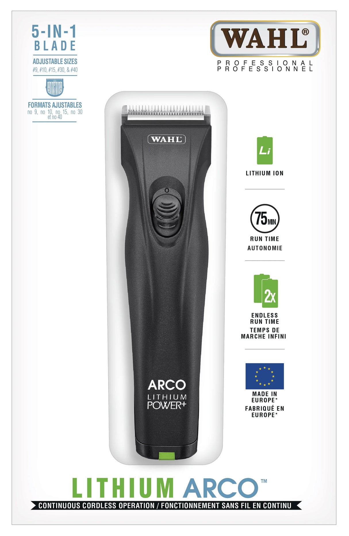 Wahl | Cordless Clippers | Lithium Ion Batteries | Long Run Time