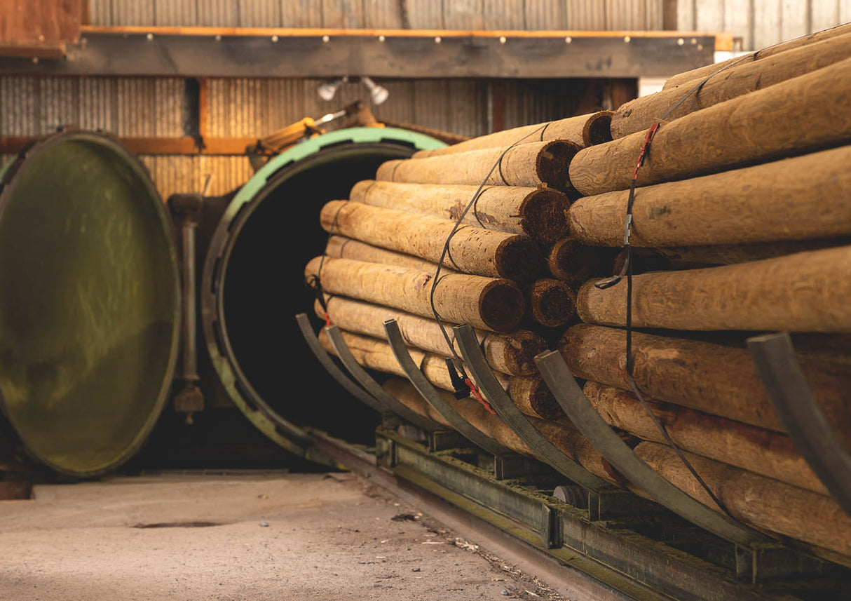 Fence Rails | Pressure Treated | 4-5 " Diameter | Contractor Grade | 70 per bundle | PWP