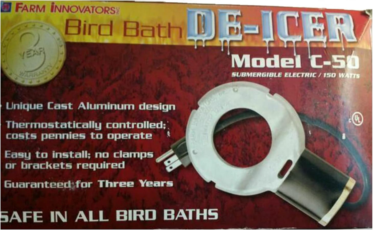 De-icer | Bird Bath | Premium Cast Aluminum | Farm Innovators Model C-50