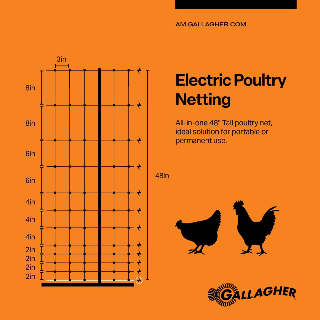 Electric Poultry Netting | 48" x 164' | Gallagher A207015
