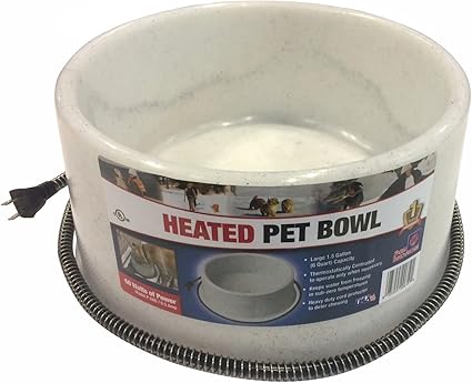 Heated Pet Bowl | 1.5 Gallon/5.6 Litres | Plastic | Farm Innovators P-60S