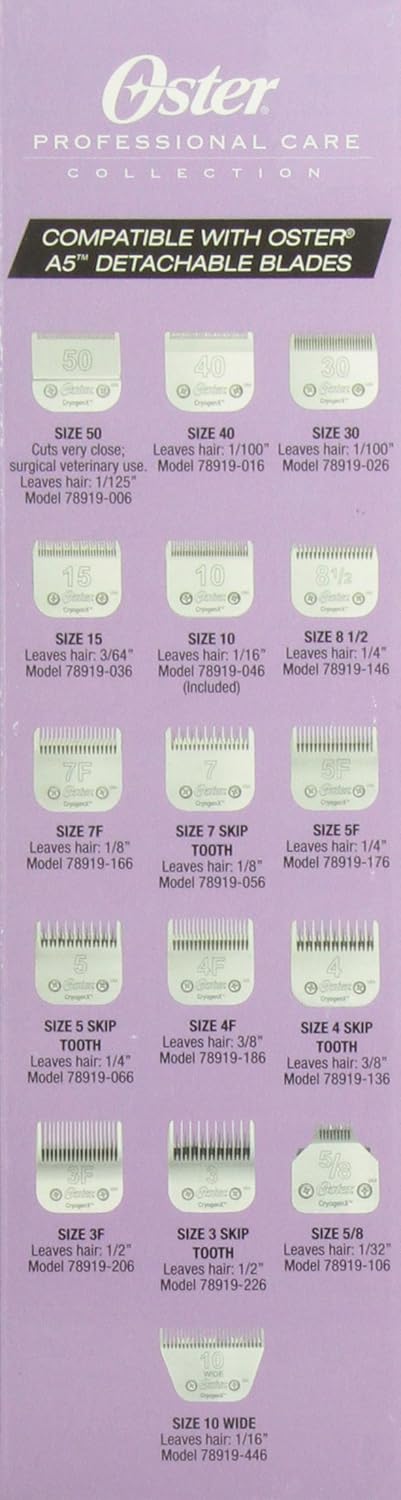 Oster A6 Heavy-Duty 3-Speed Horse Clipper - Slim Ergonomic Design | Purple