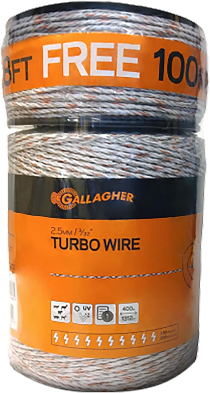 Electric Fencing | Turbo Wire | 9 Strand | 400 Metre plus 100 M Bonus | Gallagher G620564