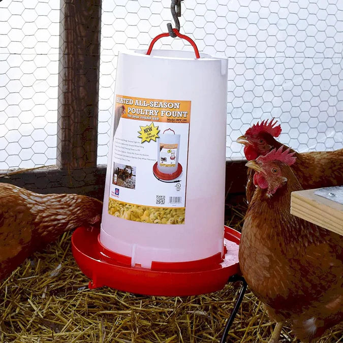 Heated Chicken Waterer | 3 Gallon | Reservoir Replacement | Farm Innovators RE 100