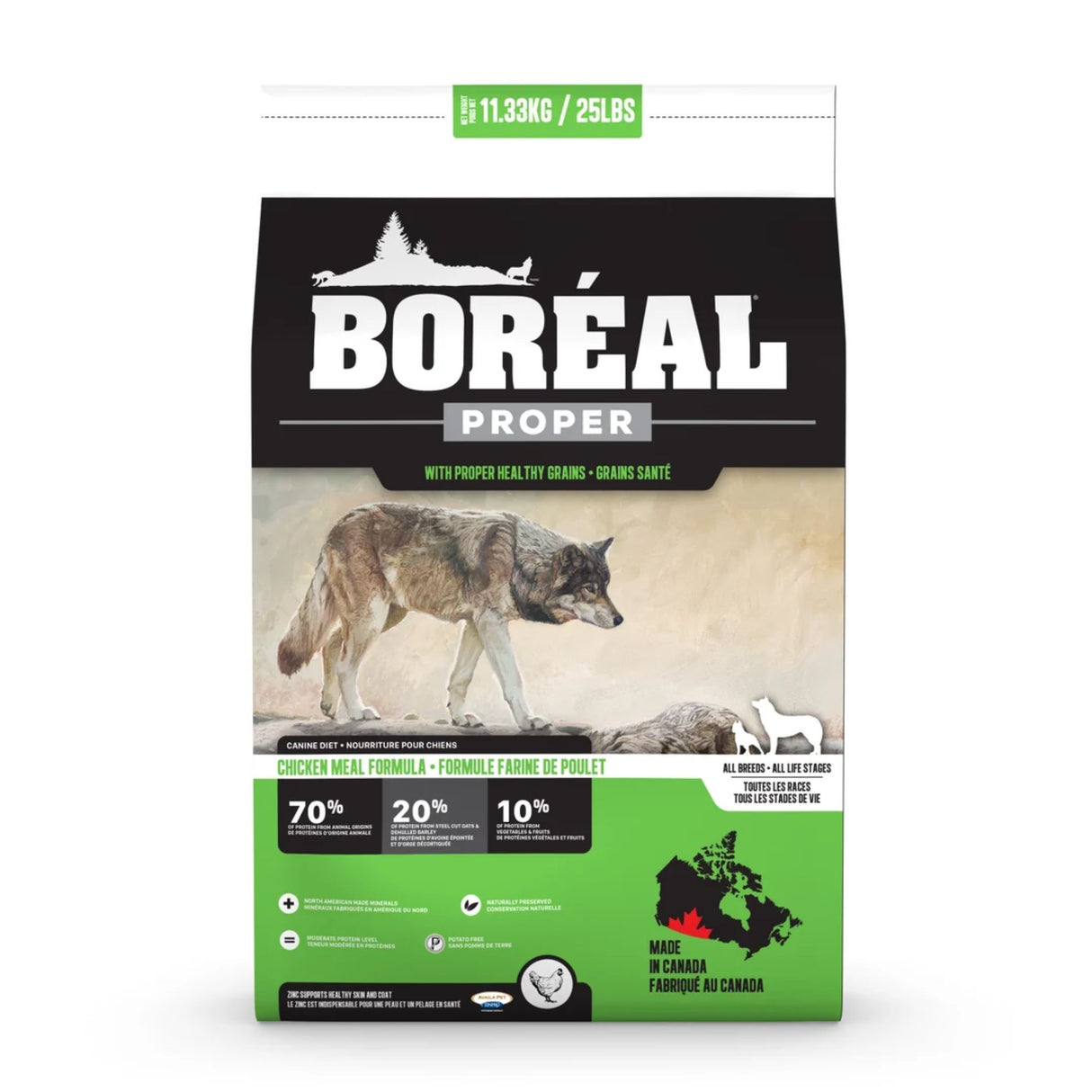 Boreal Pet Foods Proper All Breed Chicken Meal Dry Dog Food | 11.33kg