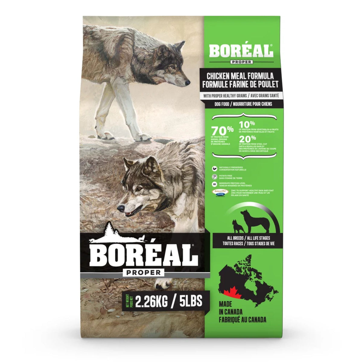 Boreal Pet Foods Proper All Breed Chicken Meal Dry Dog Food | 2.26kg