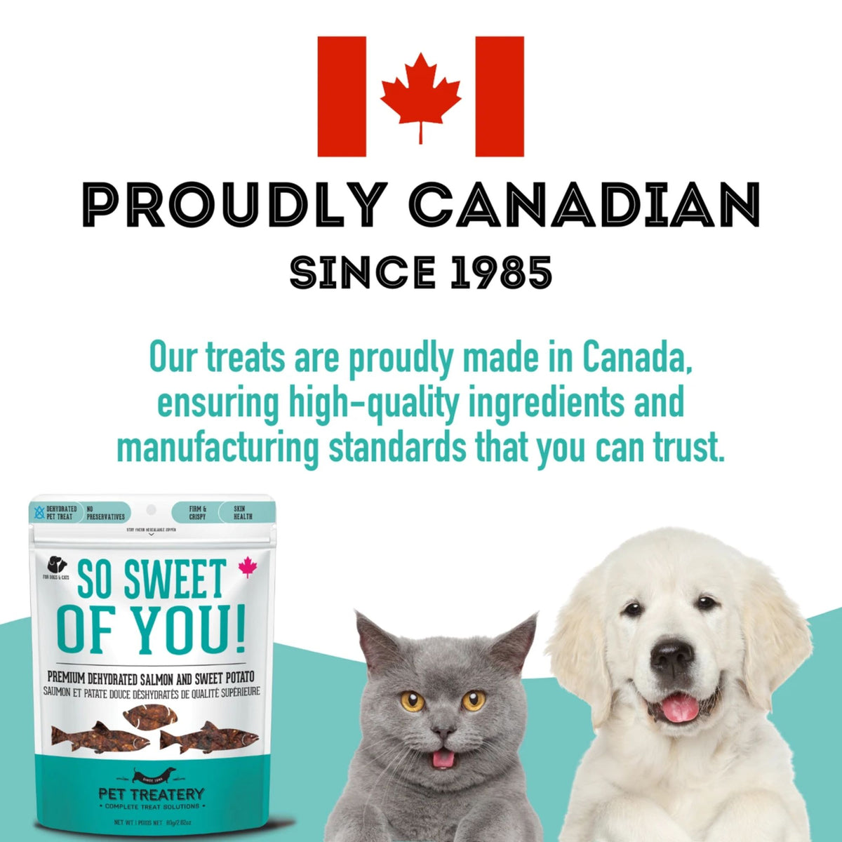 Granville Island So Sweet Of You Salmon & Sweet Potato Treats for Dogs & Cats | 80g