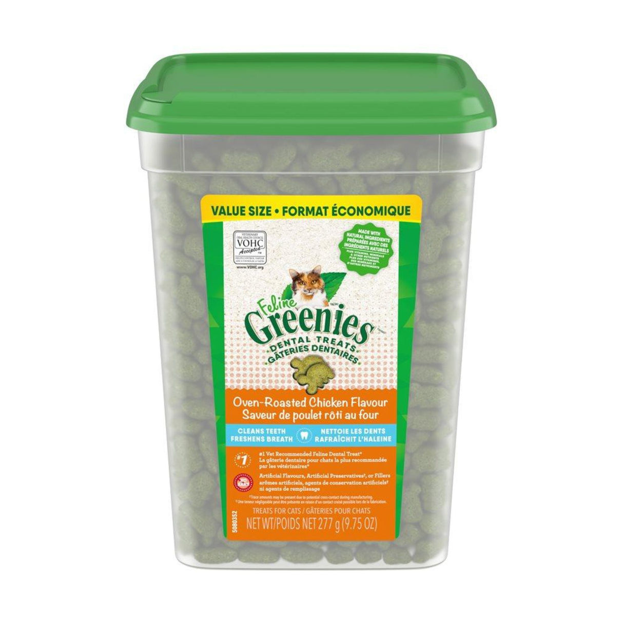 Greenie's Feline Dental Cat Treats | Oven Roasted Chicken | 9.75oz