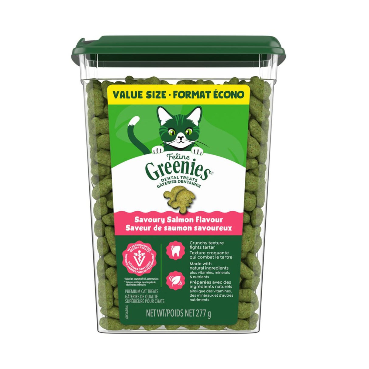 Greenie's Feline Dental Cat Treats | Savory Salmon | 9.75oz