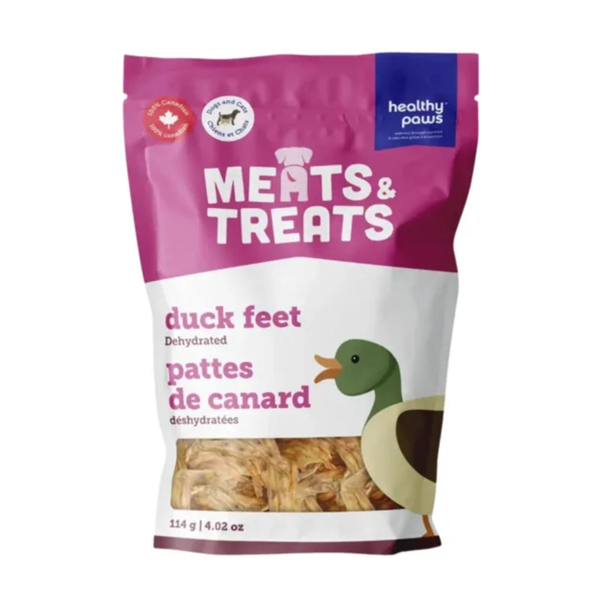 Healthy Paws Dehydrated Duck Feet Dog Treats | 125g