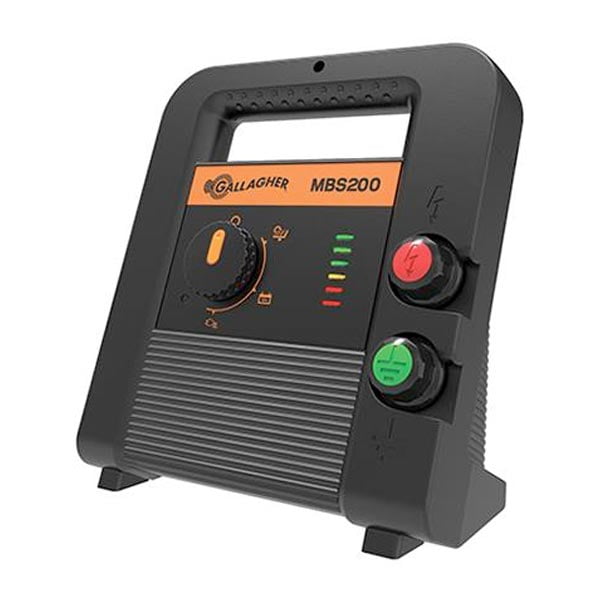 Gallagher MBS200 Multi-Power Fence Energizer – G389414 (110V, Battery & Solar)
