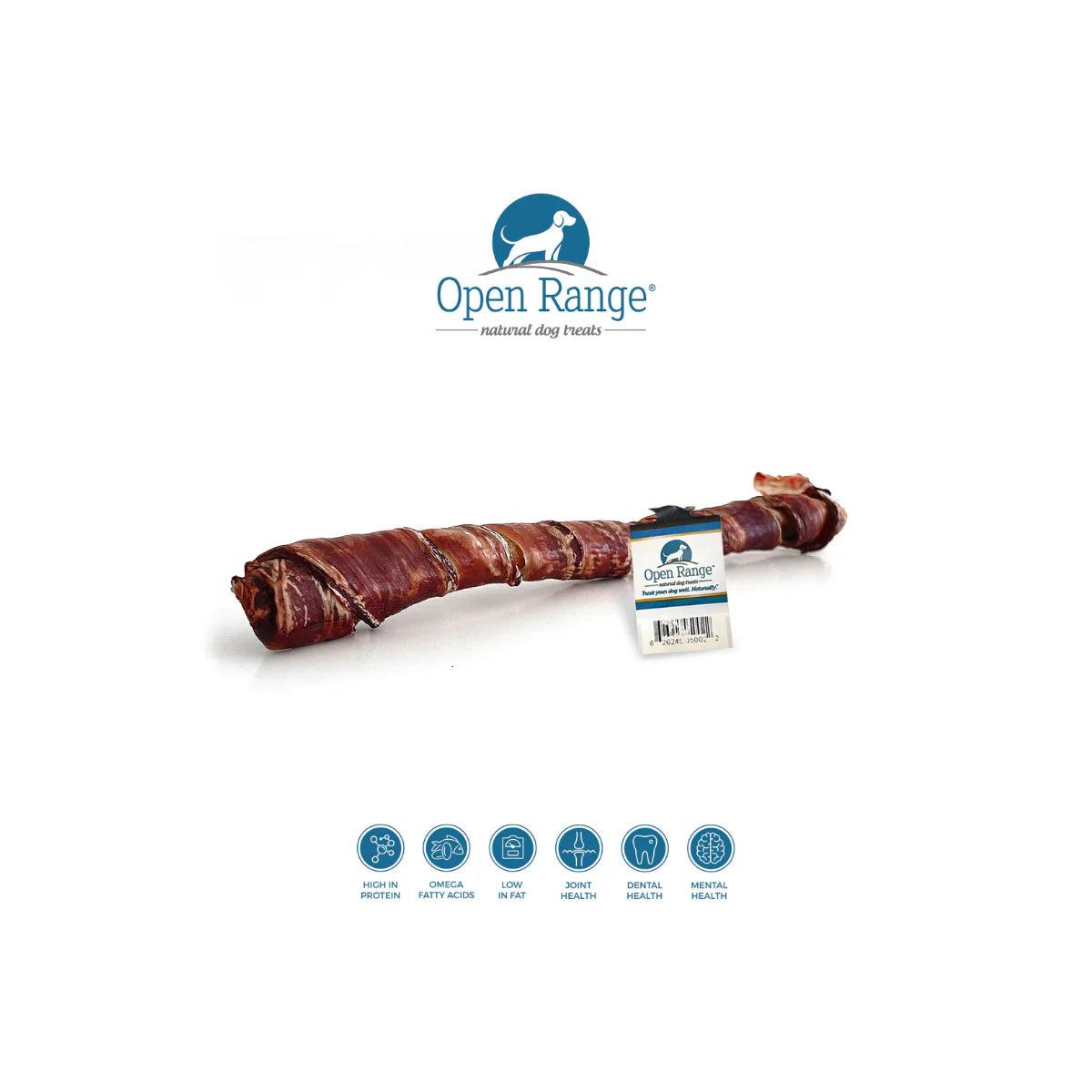 Dog Treats | Esophagus Wrapped Bully Stick | 8 - 10 inches | Open Range