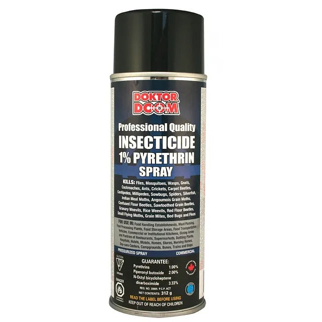Doktor Doom | Pyrethrin Spray 1% | Contact Insect Kill | 312 Gr