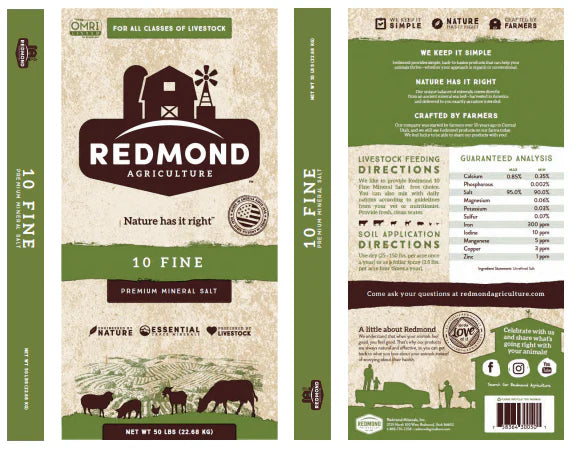 Fine Salt | All Species/Horse | Redmond Fine | 50 Pound Bag