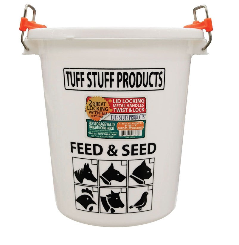 Tuff Stuff 7 Gallon Feed & Seed Storage Bin