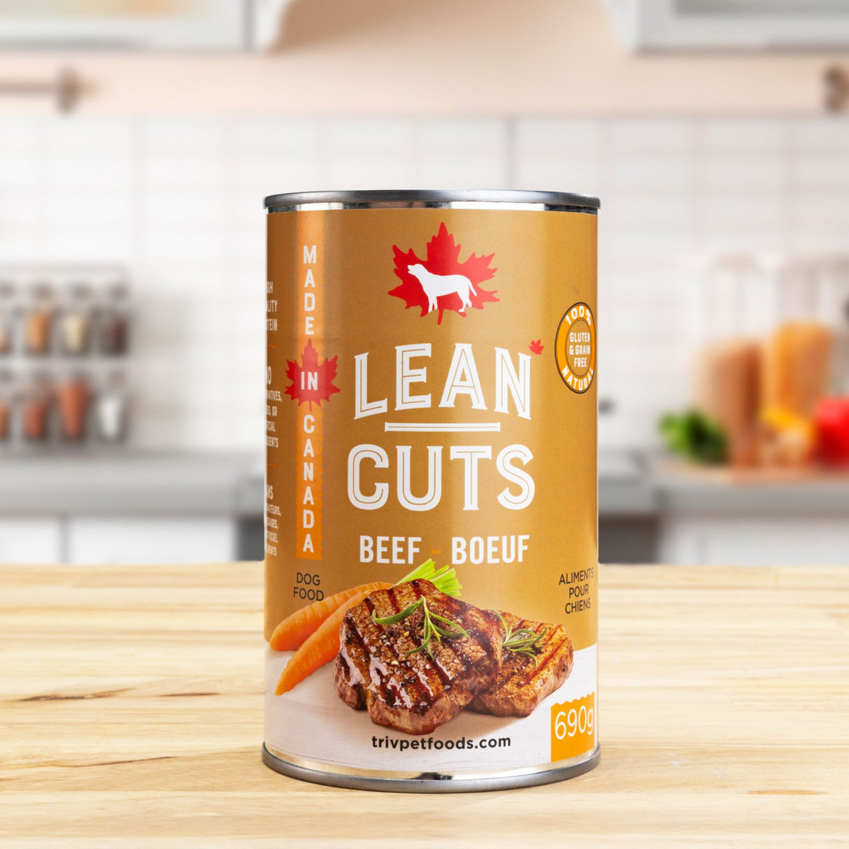 Tri-V Lean Cuts Beef Canned Dog Food | 690g