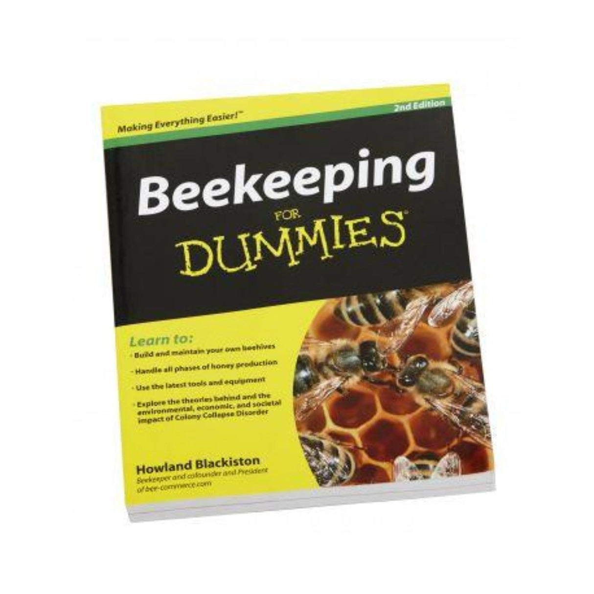 A front view of Little Giant 5th Edition Beekeeping for Dummies on a white background