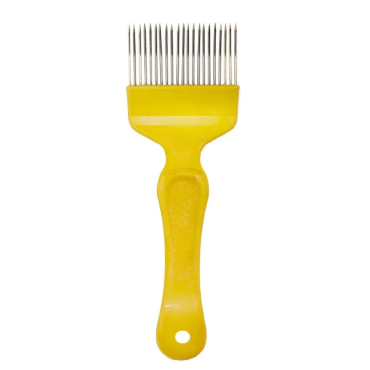 A front view of Little Giant Beekeeping Supplies Uncapping Scratcher Fork on a white background