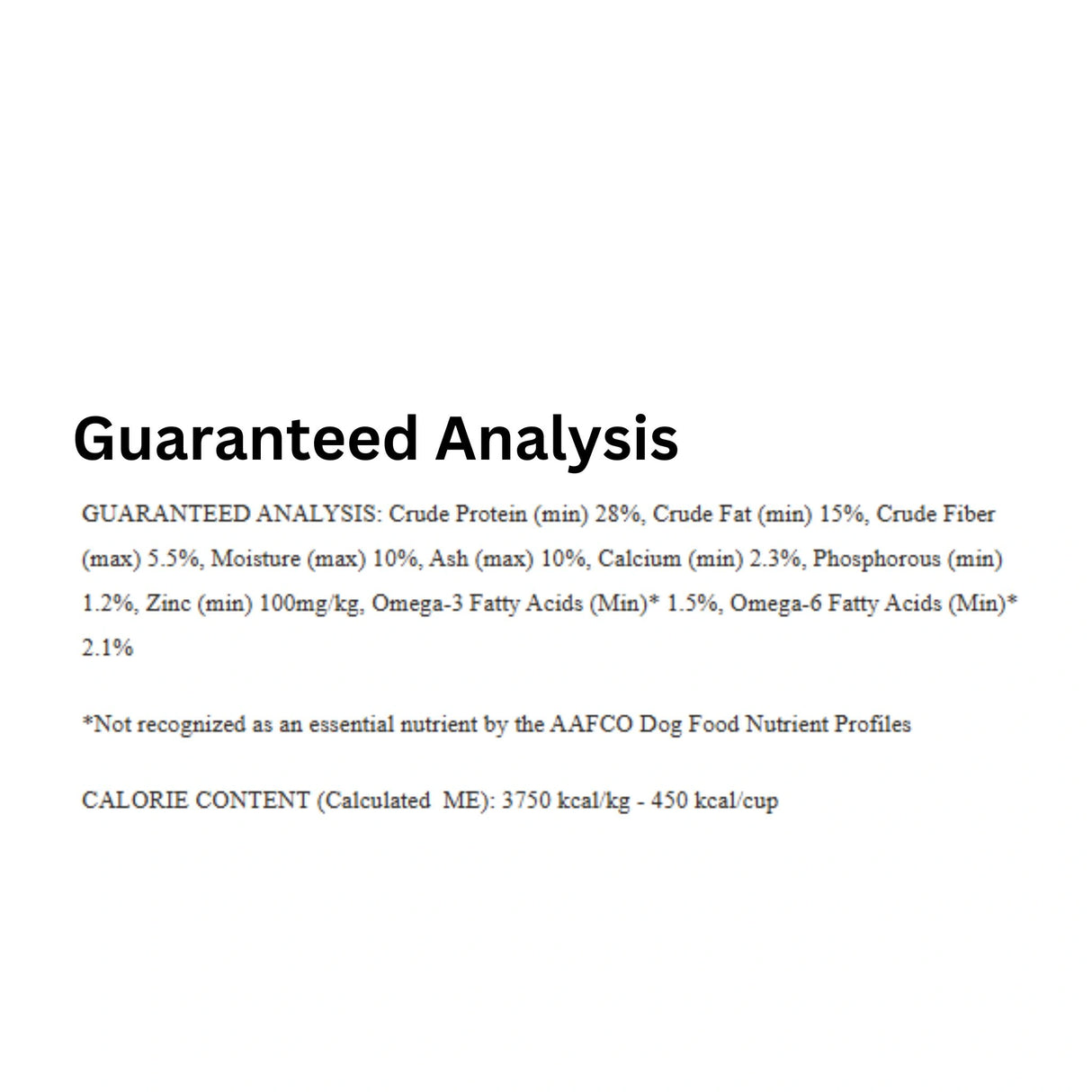 An analysis of Boreal Red Meat dog food with key nutritional details