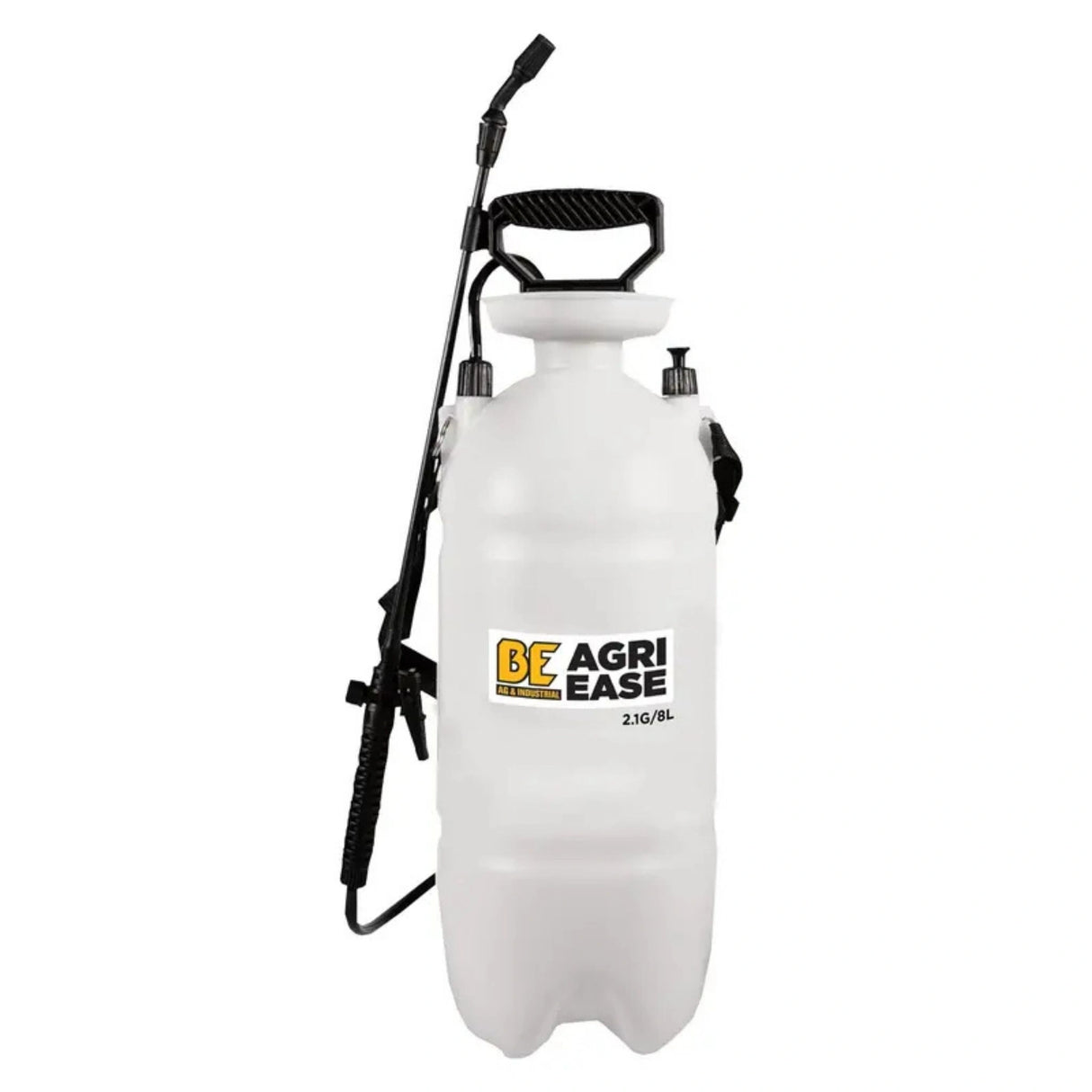 A front view of Braber Equipment Sprayer Pump 8 Litre on a white background