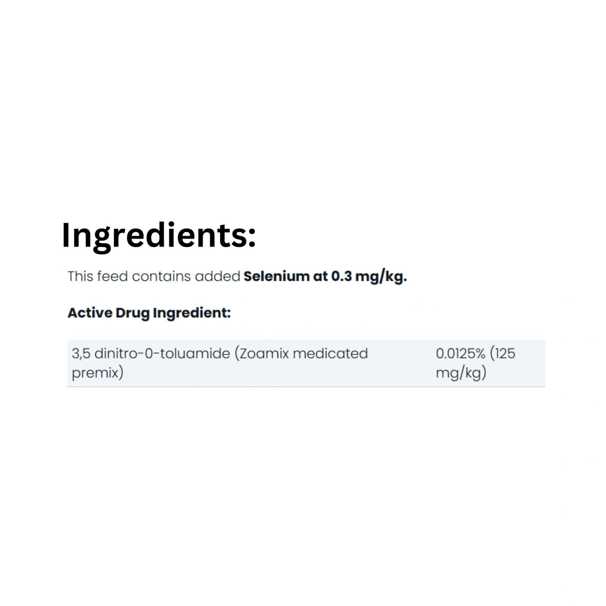 A key ingredients for Hi-Pro Feed 22% Poultry Starter Medicated Crumbles 20kg