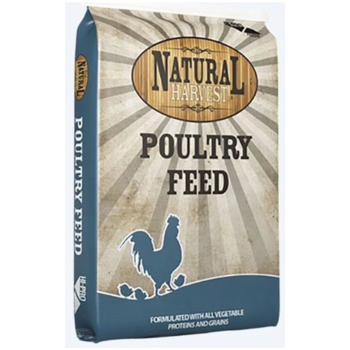 A front view of Natural Harvest Chicken Feeds Step 4: 15% Poultry Developer Crumbles on a white background
