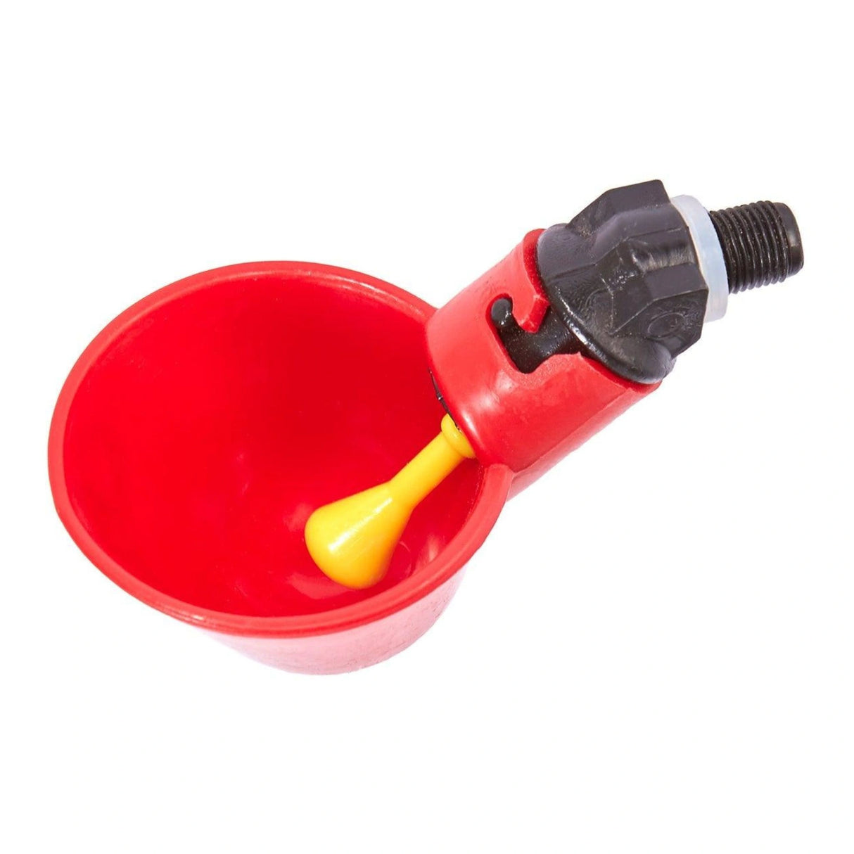 Close up view of a Little Giant Chicken Waterer 2 Pack Poultry Drinking Cups on a white background