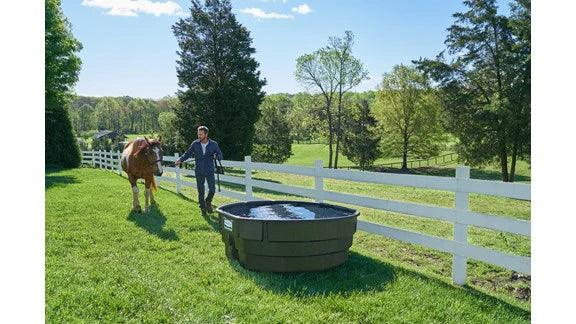 Stock Tank | 300 Gallon | Black Oval | Rubbermaid FG424700BLA
