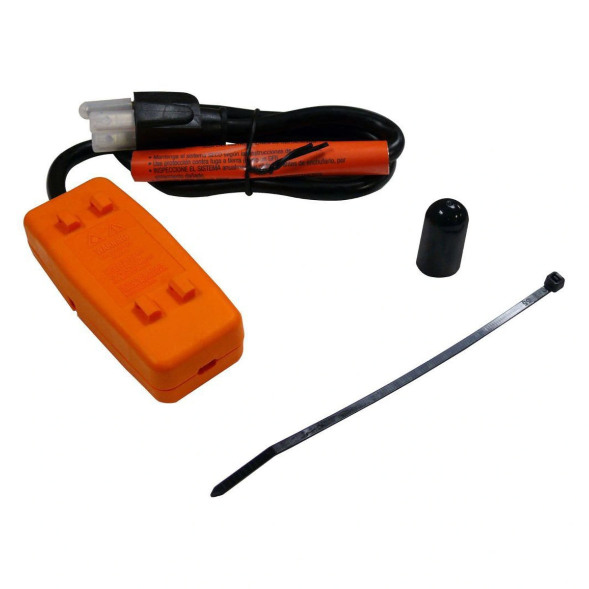 Close-up view of Easy Heat Freeze Free heat cable connection kit a white background