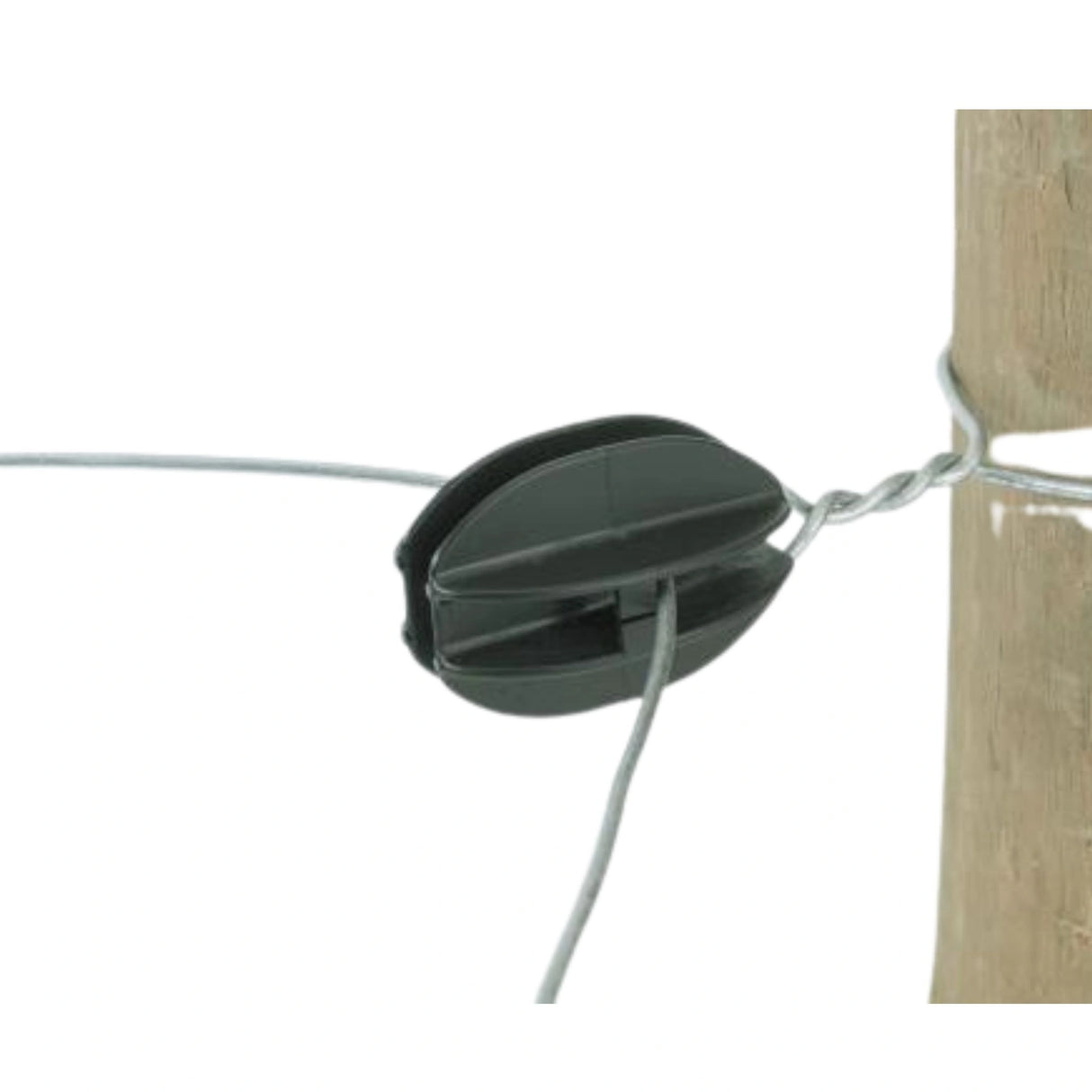 Dare Electric Fence Insulators Corner Knob mounted and supporting an electric fence