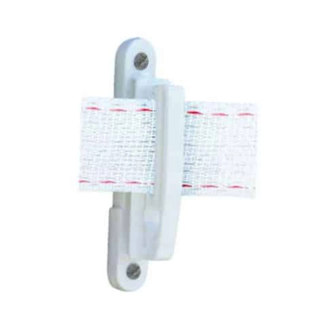 Close-up of Speedrite Electric Fence Insulators Wide Tape on a white background