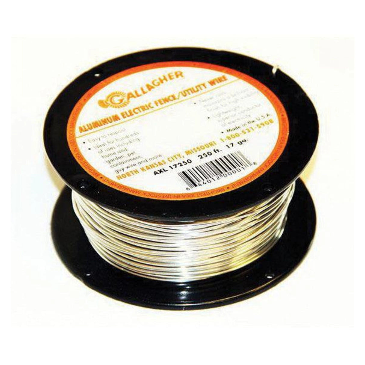 Front view of Gallagher Electric Fence Wire Aluminum Wire 17 Gauge on a white background