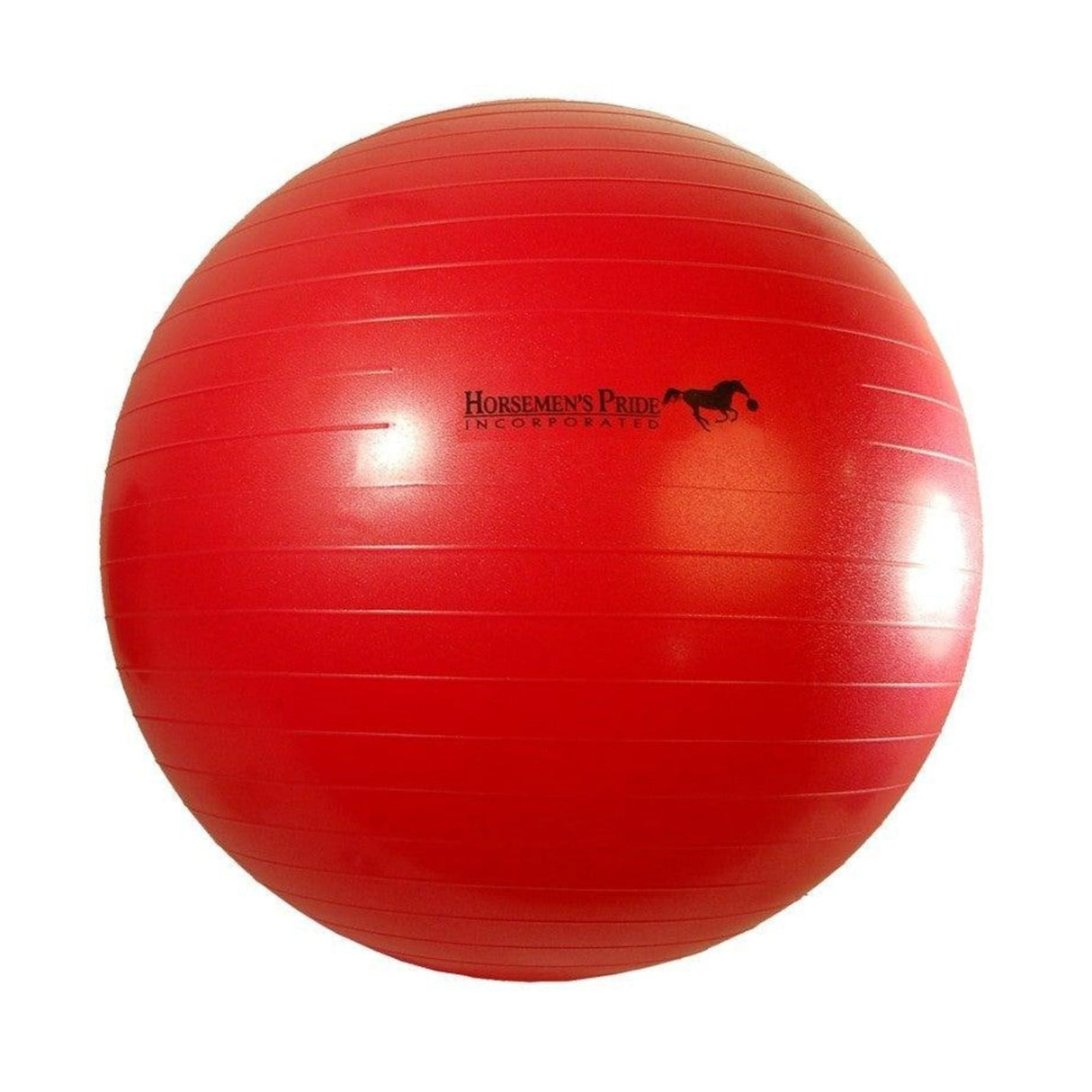 A front view part of Horsemen's Pride Exercise Ball Mega Ball Red 25 Inch on a white background