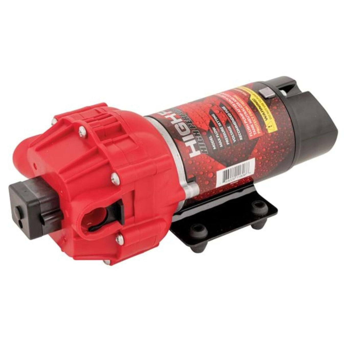 A front view of ATV Sprayer 25 Gallon 2 Nozzle Broadcast Boom PSI Pump on a white background