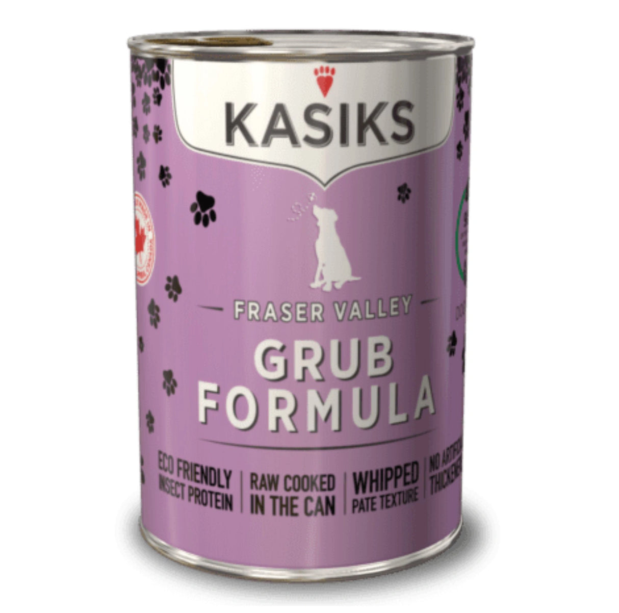 A front view of First Mate Grain-Free 12.2 oz Grub Formula Canned Dog Food on a white background