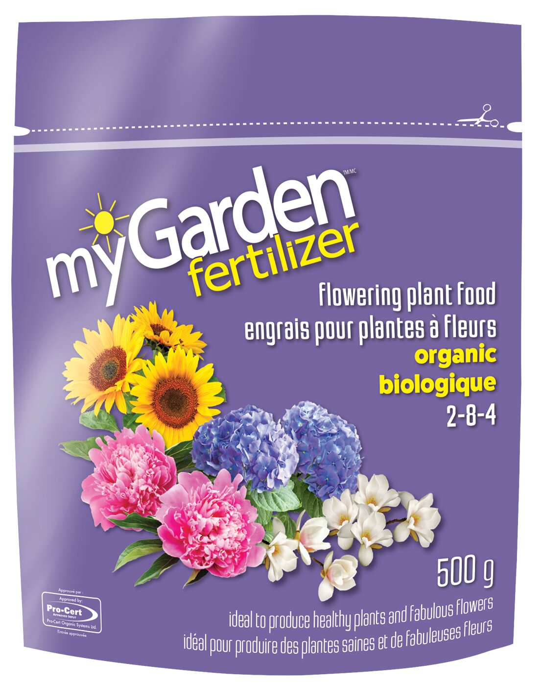 myGarden Flowering Plant Food 2-8-4 Organic 500g - PRO-Cert Certified